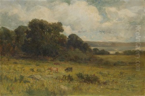 Untitled (pastoral Landscape) Oil Painting by Edward Bannister