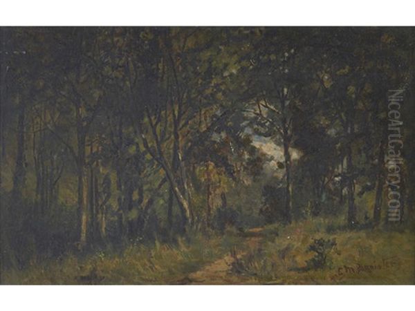 Forest Interior Oil Painting by Edward Bannister