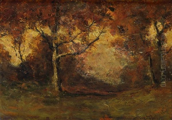 Untitled (fall Landscape) Oil Painting by Edward Bannister