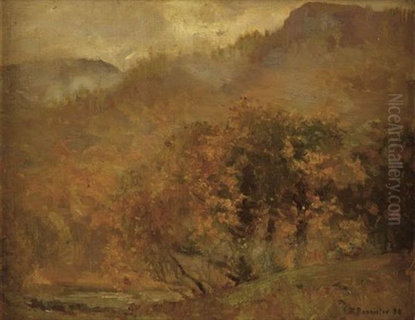 Untitled (autumn Landscape) Oil Painting by Edward Bannister