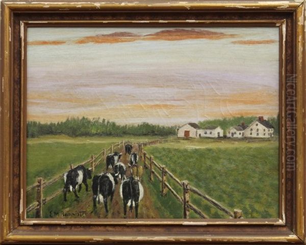 Cows Heading Back To The Barn Oil Painting by Edward Bannister