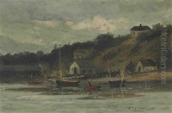 Harbor View Oil Painting by Edward Bannister