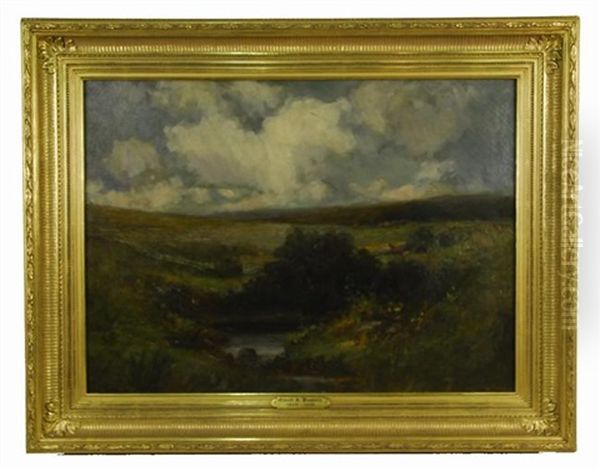 Pastoral Landscape Oil Painting by Edward Bannister