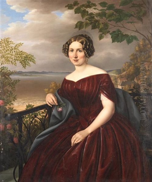 Junge Frau Aus Blankenese Oil Painting by Johann Wilhelm David Bantelmann