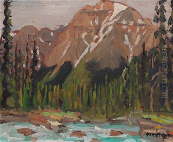 In The Rocky Mountains Oil Painting by Sir Frederick Grant Banting