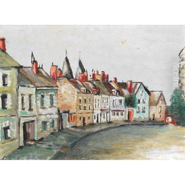 Street In France Oil Painting by Sir Frederick Grant Banting