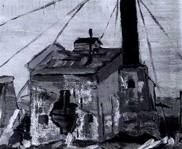 Mining Shack (+ Sketch, Verso) Oil Painting by Sir Frederick Grant Banting