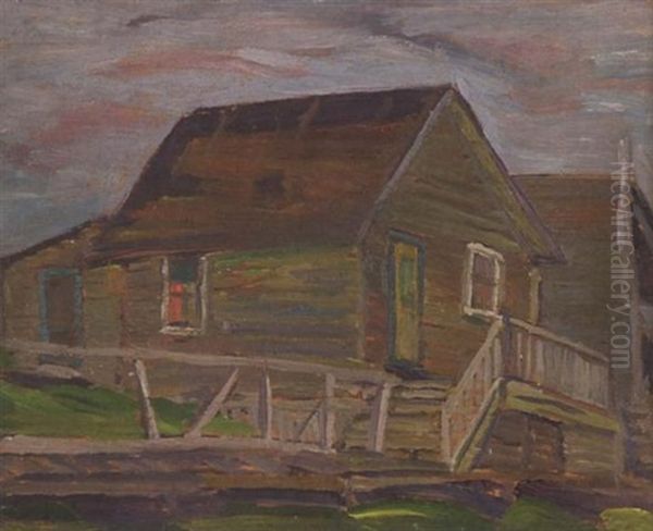 The Barn, Quebec Village Oil Painting by Sir Frederick Grant Banting