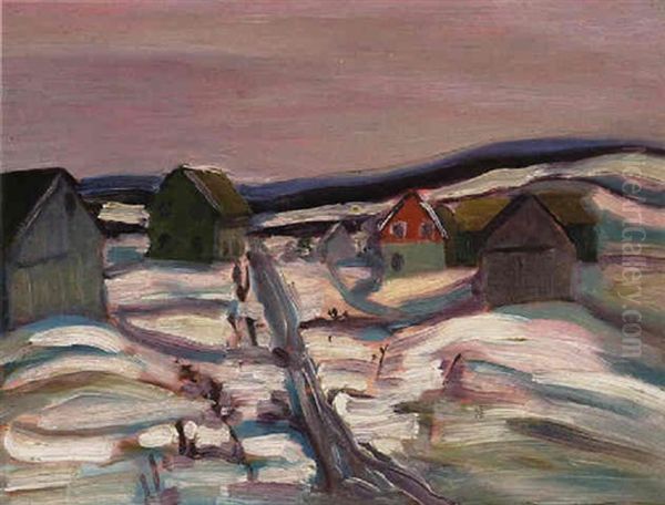 Winter Road Oil Painting by Sir Frederick Grant Banting