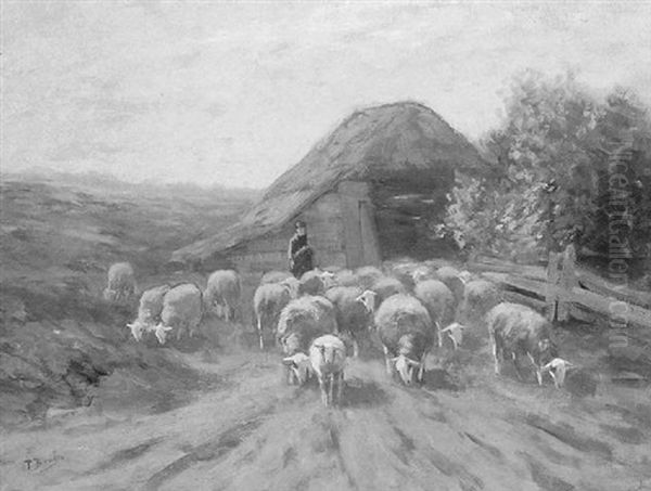 Herding The Sheep Oil Painting by Sir Frederick Grant Banting