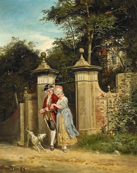 Der Spaziergang Oil Painting by Carl Ludwig Noah Bantzer