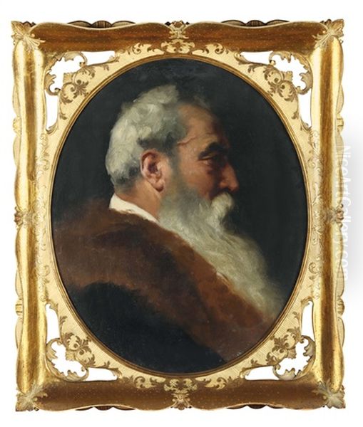 Figura Di Vecchio Con Barba by Nicolo Barabino