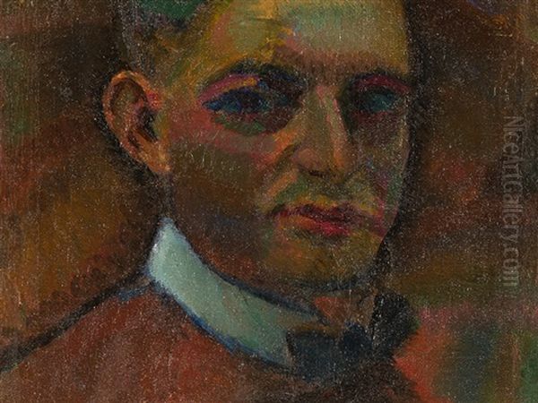 Self-portrait Oil Painting by Vladimir Davidovich Baranoff-Rossine