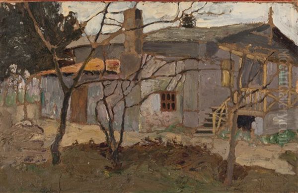 A View Of The House Oil Painting by Vladimir Davidovich Baranoff-Rossine