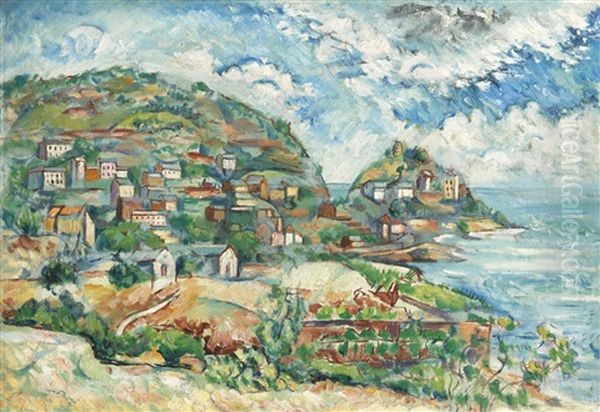 Corsica Oil Painting by Vladimir Davidovich Baranoff-Rossine