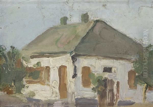 Maison Oil Painting by Vladimir Davidovich Baranoff-Rossine