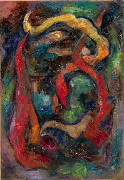 Abstract Composition No. 3 Oil Painting by Vladimir Davidovich Baranoff-Rossine