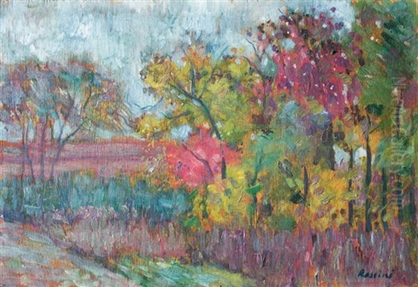 Jardin En Automne Oil Painting by Vladimir Davidovich Baranoff-Rossine