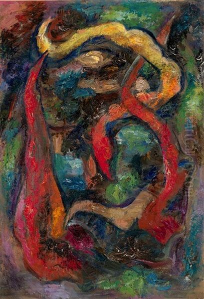 Abstract Composition No. 3 Oil Painting by Vladimir Davidovich Baranoff-Rossine