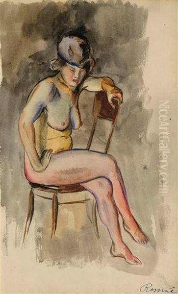 Nude With A Hat by Vladimir Davidovich Baranoff-Rossine