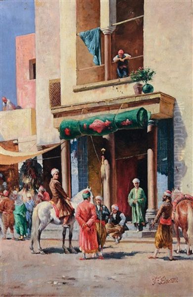 Scena Di Vita Orientale Oil Painting by Filippo Baratti