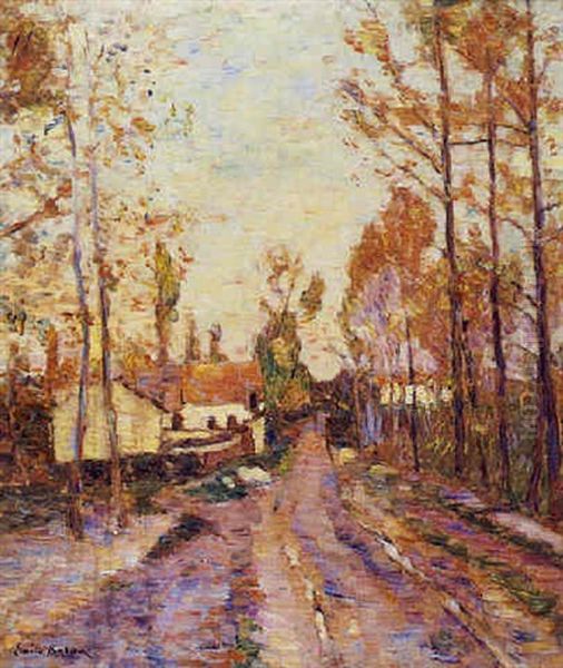 Chemin Apres La Pluie Oil Painting by Emile Barau