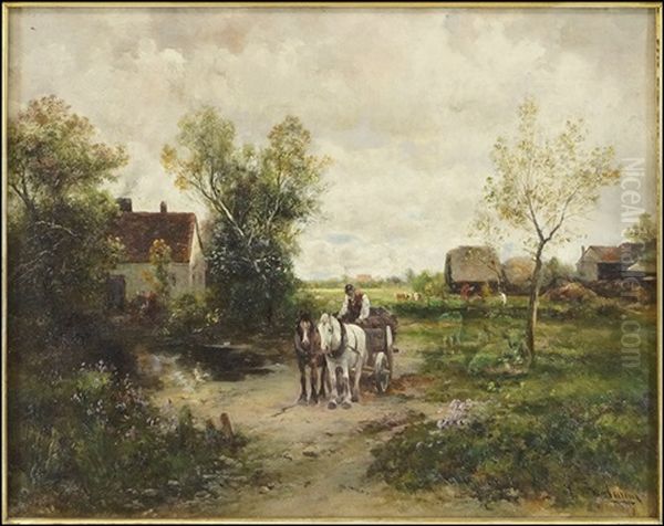 The Country Road Oil Painting by Emil Barbarini