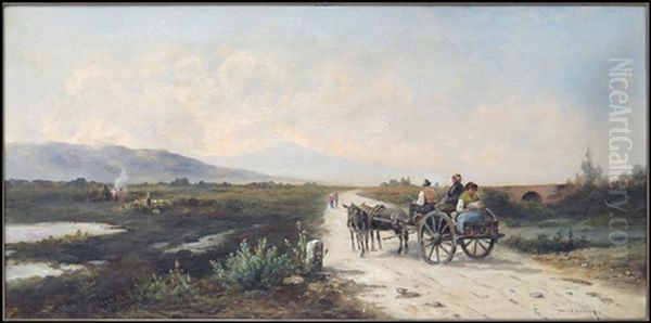 In The Roman Campagna Oil Painting by Emil Barbarini