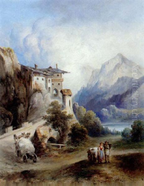 Motiv Aus Tirol (?) Oil Painting by Emil Barbarini