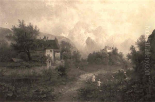 Motiv Aus Dem Passaiertal Oil Painting by Emil Barbarini