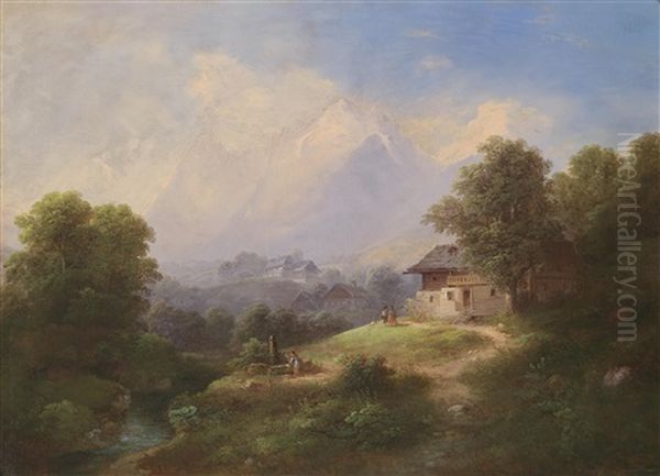 Partie Aus Sudtirol Oil Painting by Franz Barbarini