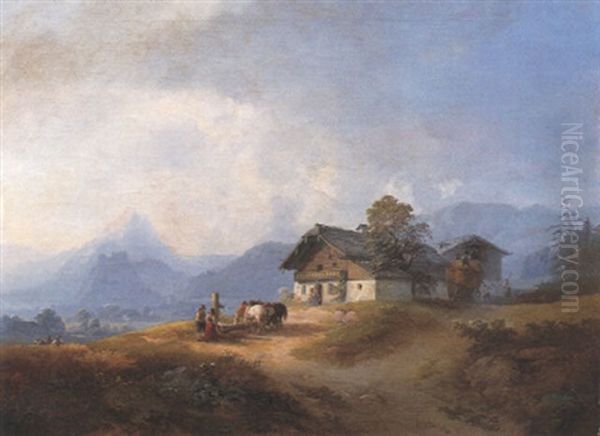 Blick Auf Kufstein Oil Painting by Franz Barbarini