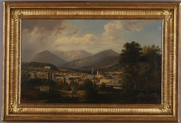 Blick Auf Bad Ischl Oil Painting by Gustav Barbarini