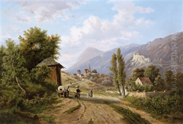 Landschaft In Sudtirol Oil Painting by Gustav Barbarini