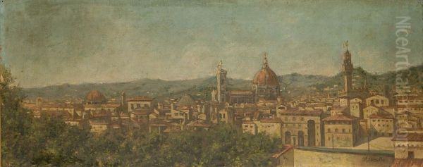 Veduta Di Firenze Oil Painting by Carlo Ademollo