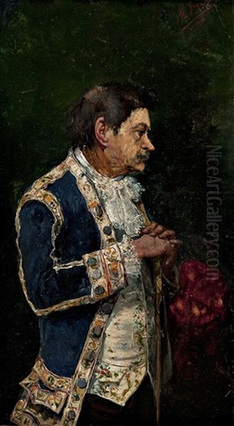 Caballero Con Casaca Oil Painting by Mariano Barbasan Lagueruela