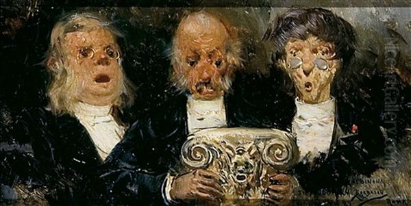 Tres Cantores Oil Painting by Mariano Barbasan Lagueruela