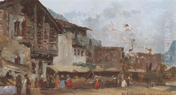 Escena Urbana Oil Painting by Mariano Barbasan Lagueruela