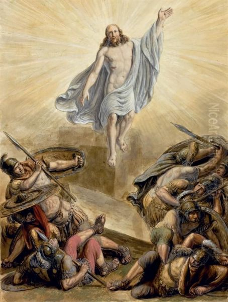 Resurrezione Di Cristo Oil Painting by Luigi Ademollo