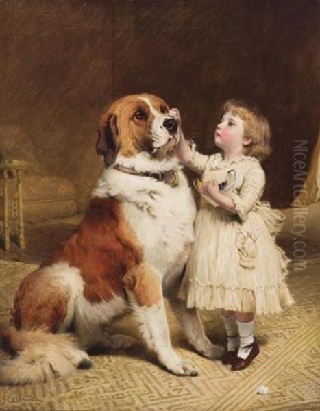 Trust Oil Painting by Charles Burton Barber