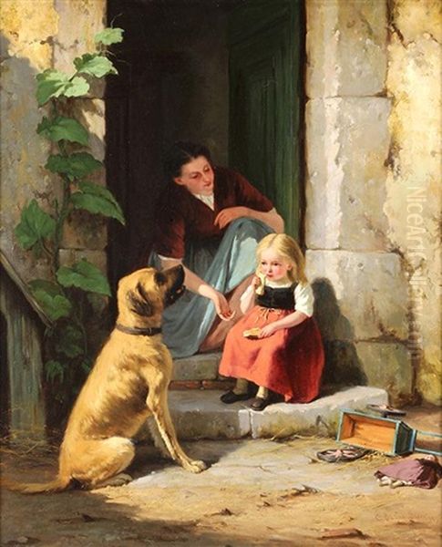 Can't You Talk? Oil Painting by Charles Burton Barber