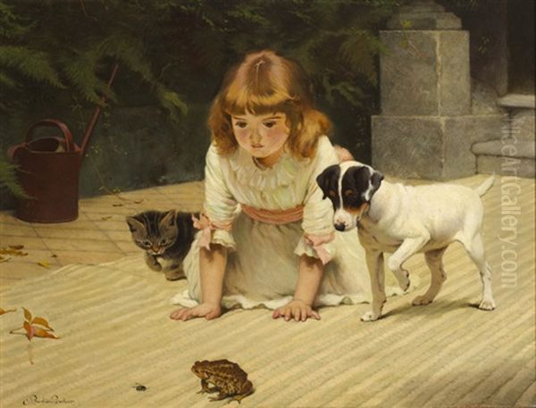 Friend Or Foe Oil Painting by Charles Burton Barber