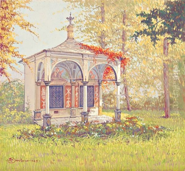 Cappella Del Sacro Monte Santuario D'orta Oil Painting by Ernesto Barbero