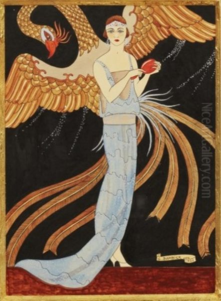 Jeune Fille Elegante Oil Painting by George Barbier