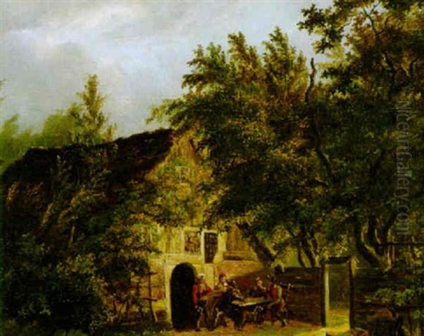 Vor Der Schanke by Pieter Barbiers Bartholomeusz