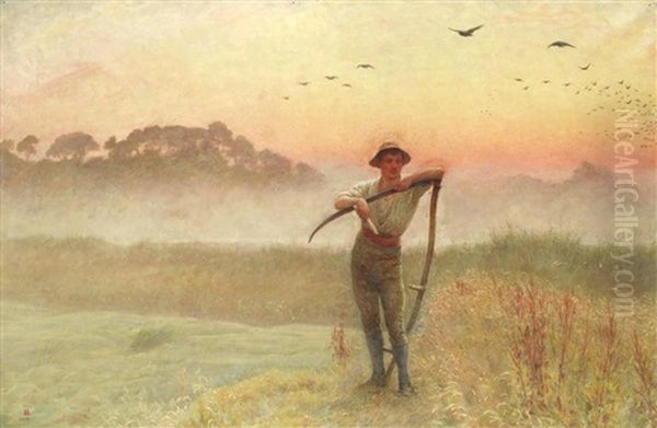 At The Break Of Day Oil Painting by Edgar Barclay