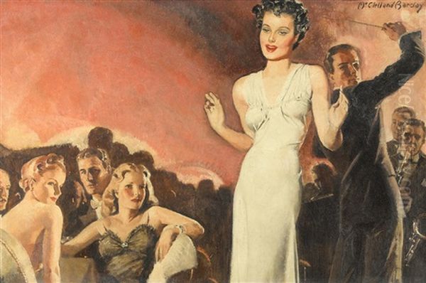 The Nightclub Singer Oil Painting by Mcclelland Barclay