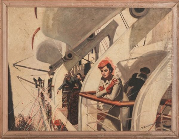 Bon Voyage, Illustration Oil Painting by Mcclelland Barclay