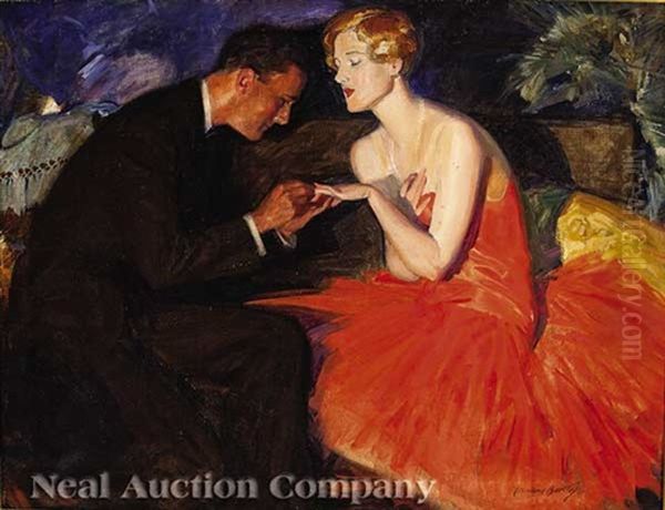 The Proposal Oil Painting by Mcclelland Barclay