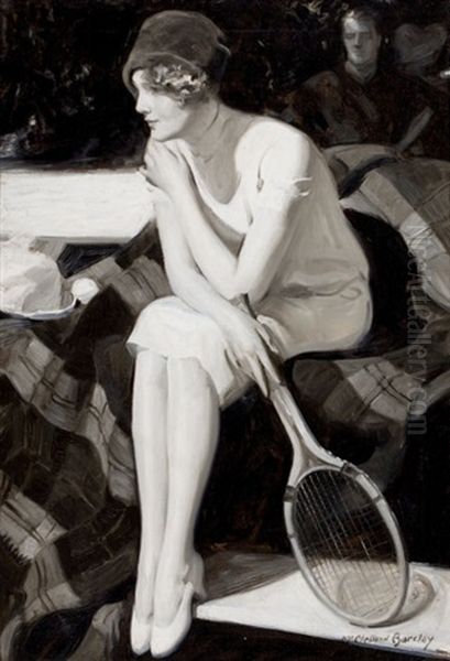 The Tennis Player Oil Painting by Mcclelland Barclay